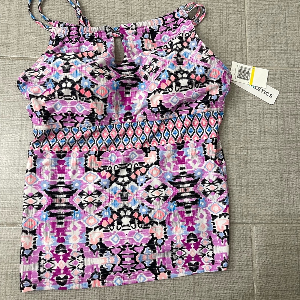 🆕 Splashleticd Women's Multicolor Patterned Tankini Size Medium